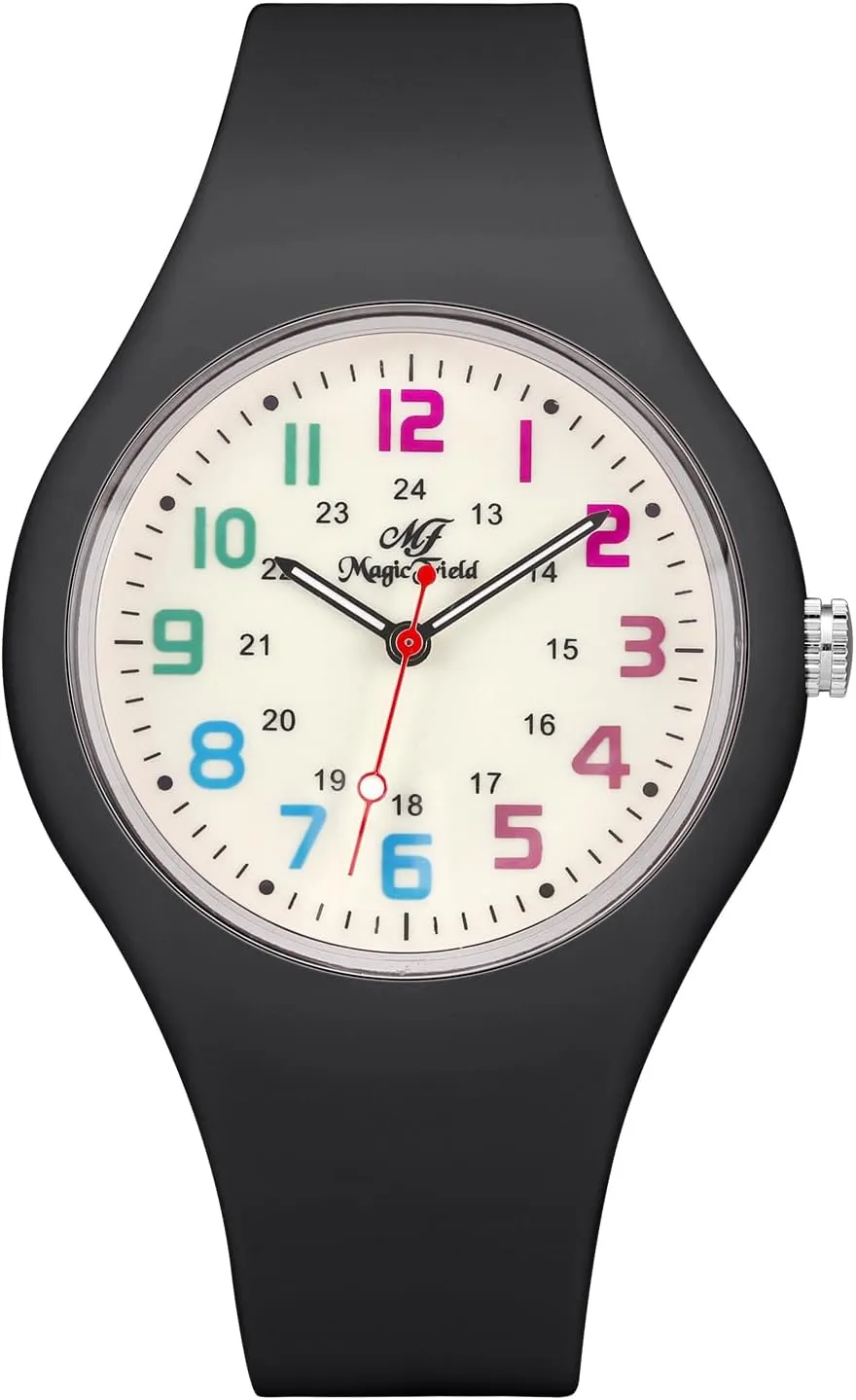 Hand$ Luminous$ Easy to Read - Simple Casual sew Waterproof Wrist Watch Nurse Watch for Men and Women - Silicone Analog Quartz With Second 
