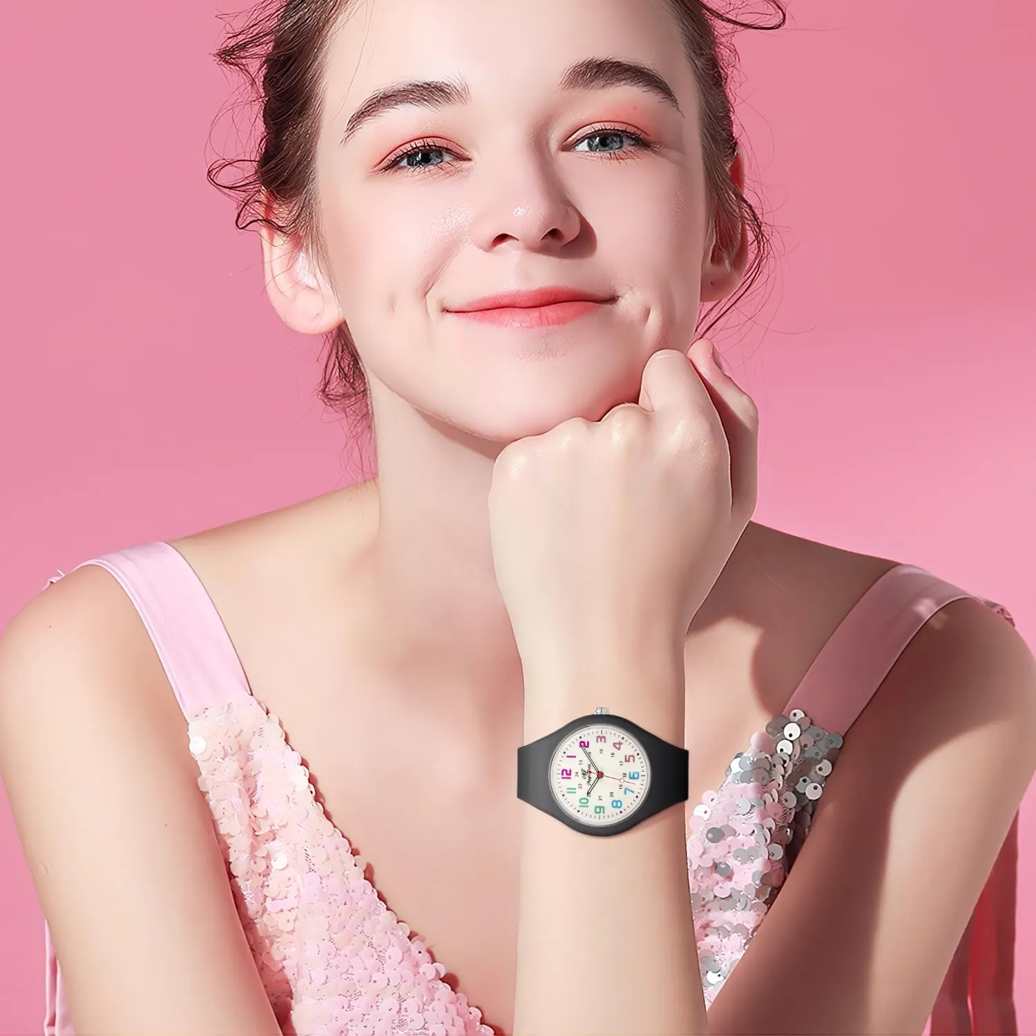 Hand$ Luminous$ Easy to Read - Simple Casual sew Waterproof Wrist Watch Nurse Watch for Men and Women - Silicone Analog Quartz With Second 