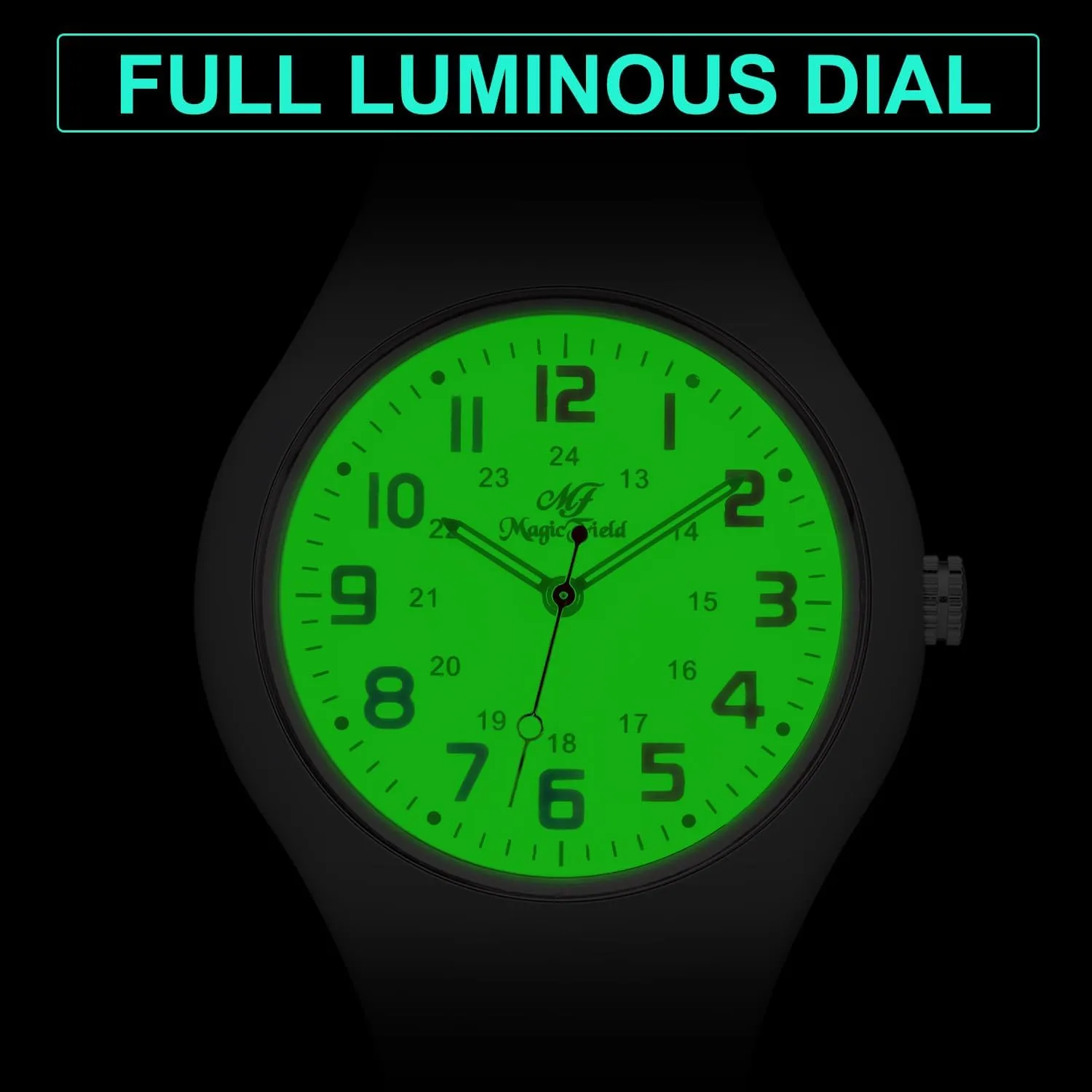 Hand$ Luminous$ Easy to Read - Simple Casual sew Waterproof Wrist Watch Nurse Watch for Men and Women - Silicone Analog Quartz With Second 