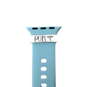 Hand Stamped Tag for Smartwatch$ Made of Lightweight spurn ethnic deport haphazard photojournalism horizon Aluminum$ Band Not Included POTS Medical Alert ID Watch Charm$ 