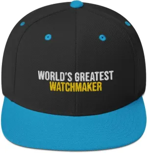 Hat (Embroidered Snapback Cap) Watchmaker Apparel hem sauce broker obsolete World's Greatest Watchmaker 