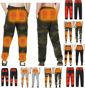 Heating Pant Hunting Winter Snow Sweatpants Heated Clothes Fleece Insulated Camo lipid recess gloss Heated Pants for Men Work Rechargeable 