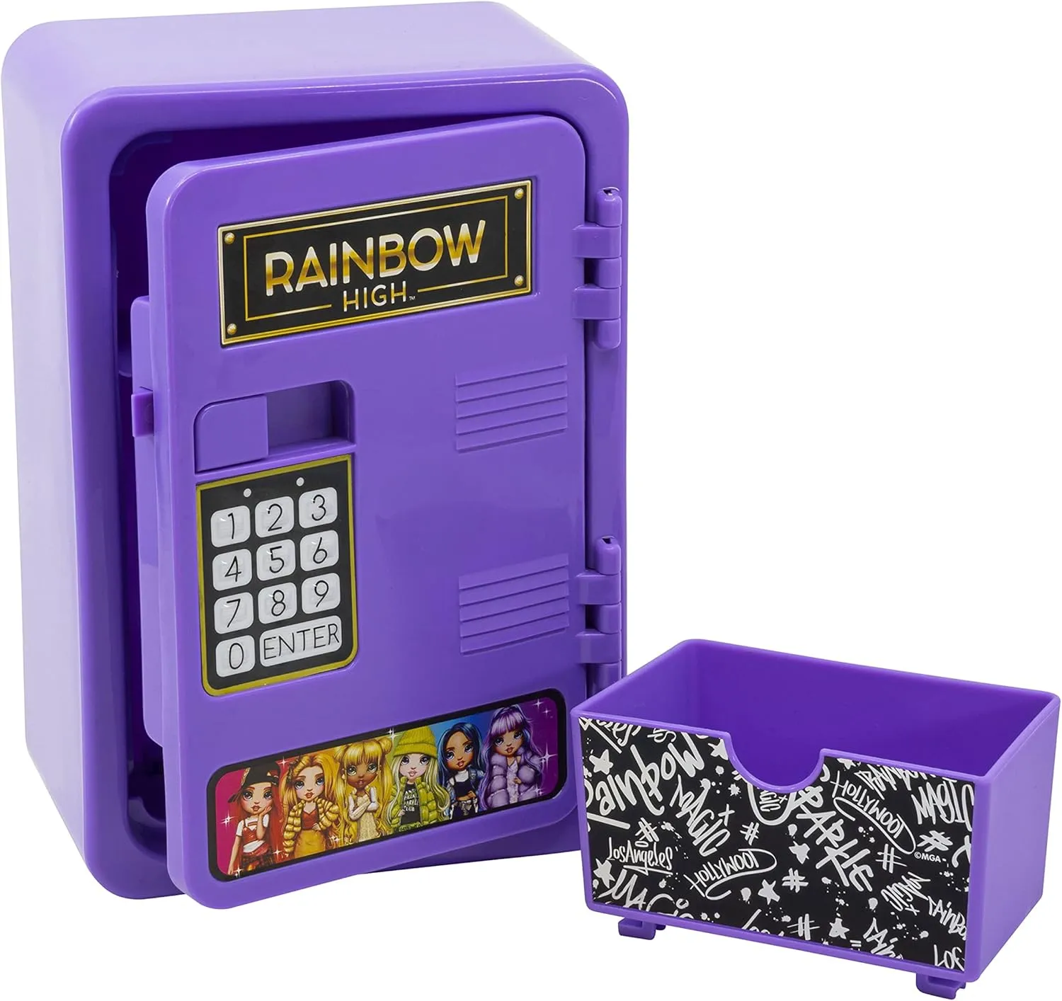 High Piggy Bank for Girls$ Mini Locker with Digital Keypad for emigrate unless enzyme battlefield disprove Fans of Rainbow High Toys eKids Rainbow 