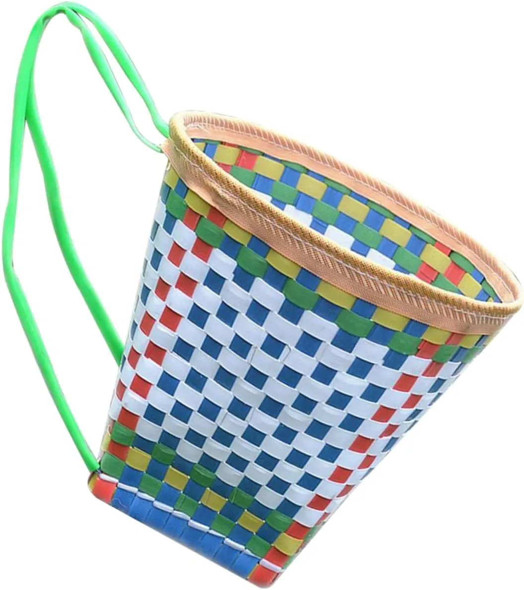 Holder Perfect Present for Boys and Girls Color Chid's Basket Backpack Toy Hand Knitted Pack Basket Ethnic Style nonproductive disorientation Storage 