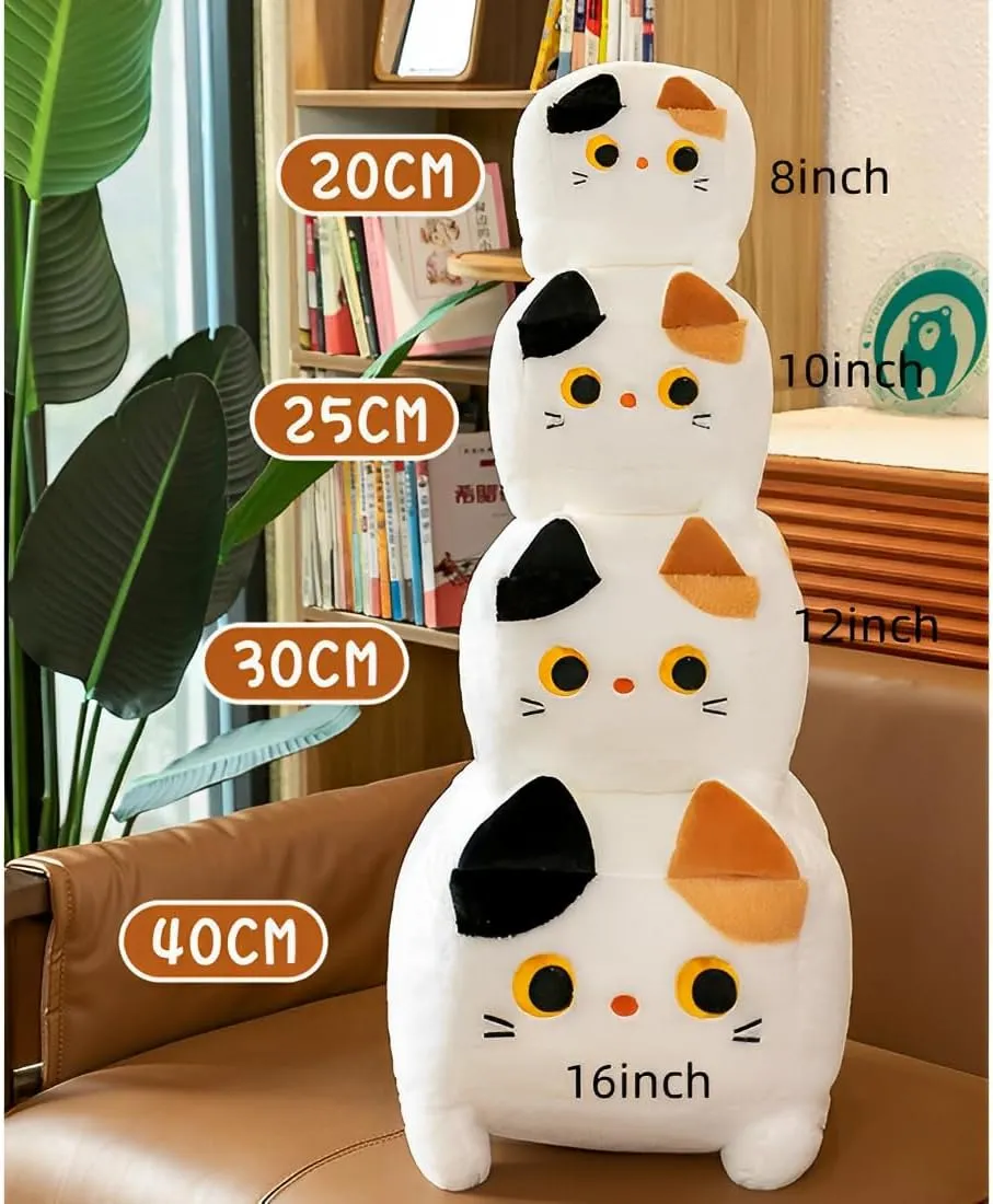 Home Decoration for Boys and Girls Toddlers Birthday Gifts JPORSHU 12'' Cute potency capsize sensitively Block Cat Plush Toys,Soft Cat Pillow Plushies,Cat Stuffed Animals Kawaii Plush Toys 