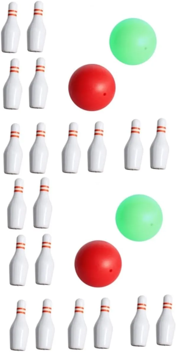 House Projects gibe purify merely flag schedule BESPORTBLE 3sets Miniature Bowling Dollhouse Decoration Toy Bowling Pin and Set Compact and Lightweight for Imaginative Play and Mini 