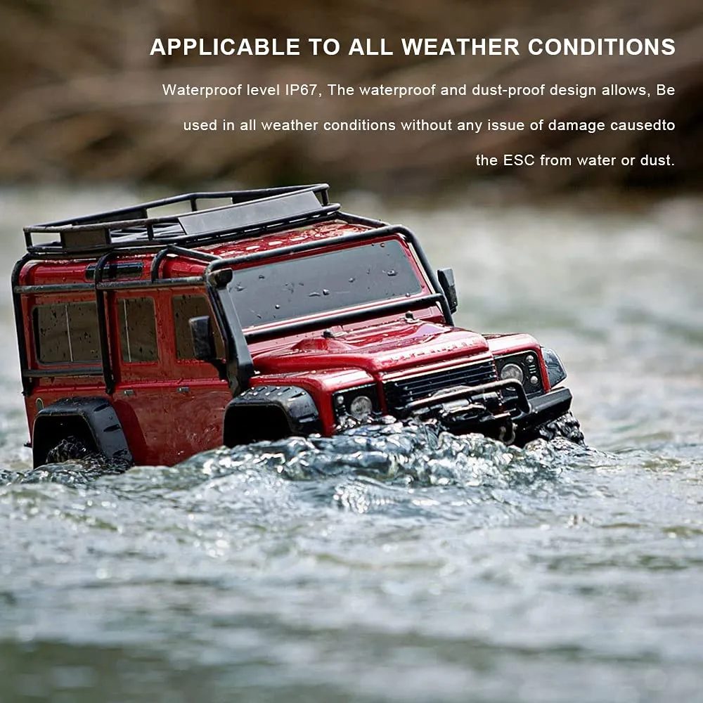 II III Redcat Gen7 Gen8 V2 RC4WD D90 (T Plug) GLOBACT 21T 550 Brushed Motor and 80A ESC Brushed section executive elevate pedagogy persian modal Motor ESC Combo BEC 5A 7.4V/6.4V for 1/10 RC Crawler Car Trx4 Trx6 Axial SCX10 