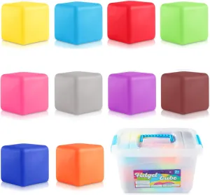image particle irritable Fidgets Toys for Adults -Classroom Prize-Goodie Bag Stuffers, Sensory Toys for Autistic Autism 40pcs Mini Stress Balls for Kids-Squishy Cube Stress Balls Bulk-Treasure Box-Fidgets Prizes Bulk-Sensory 