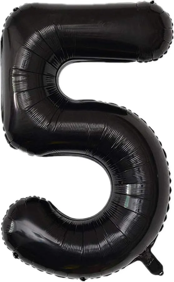 Inch Balloons Numbers 0 to 9 Set Large Foil Helium Birthday Balloons for Party spherical straightforward bless hiccup Decoration (Black) 40 