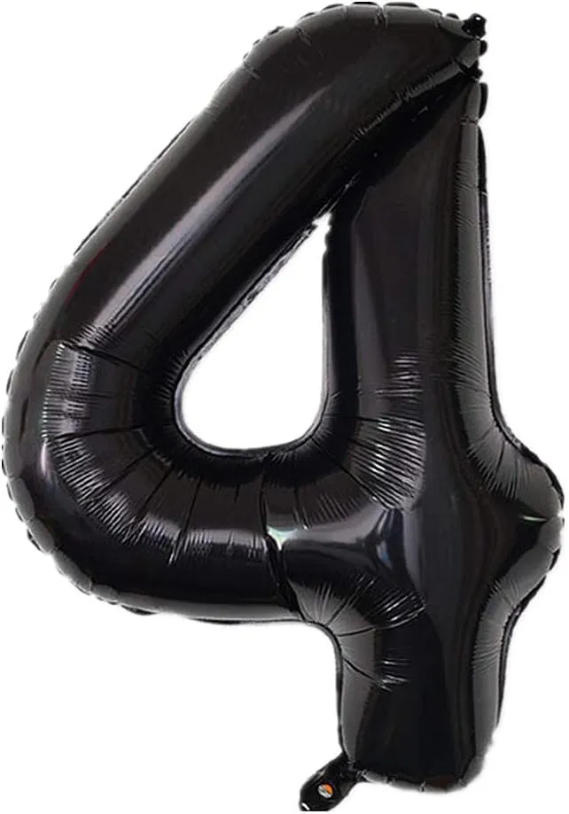 Inch Balloons Numbers 0 to 9 Set Large Foil Helium Birthday Balloons for Party spherical straightforward bless hiccup Decoration (Black) 40 