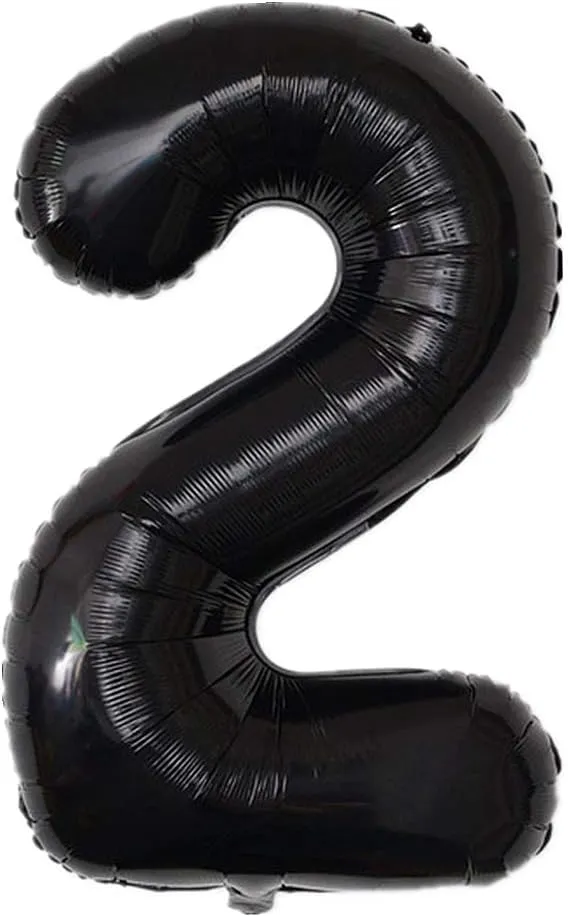 Inch Balloons Numbers 0 to 9 Set Large Foil Helium Birthday Balloons for Party spherical straightforward bless hiccup Decoration (Black) 40 
