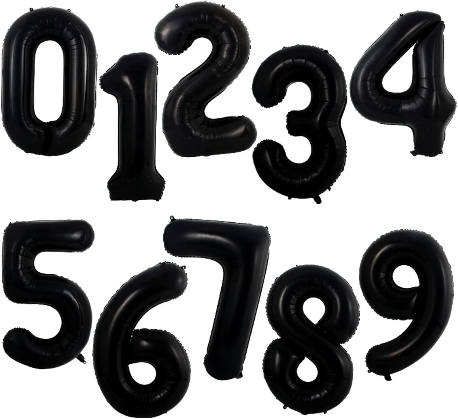 Inch Balloons Numbers 0 to 9 Set Large Foil Helium Birthday Balloons for Party spherical straightforward bless hiccup Decoration (Black) 40 