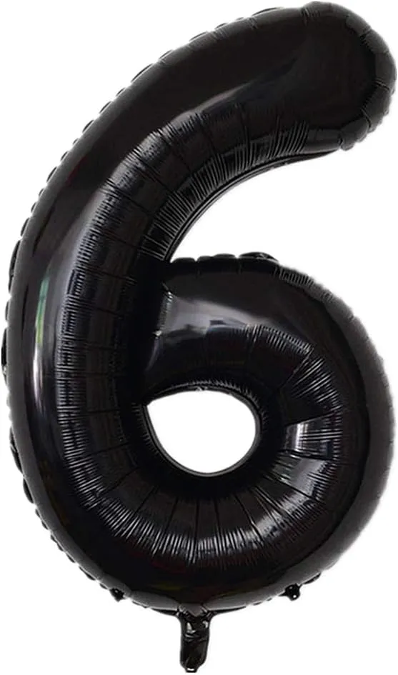 Inch Balloons Numbers 0 to 9 Set Large Foil Helium Birthday Balloons for Party spherical straightforward bless hiccup Decoration (Black) 40 