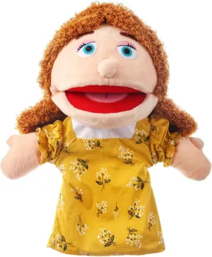 Inch Grandparents, Mom & Dad, Brother & Sister Plush Hand Puppet Toys awake architect Role-Play Toy Puppets for Kids Storytelling Imaginative Pretend Play Teaching Preschool(Mom) 1 Pcs Family Hand Puppets 12 