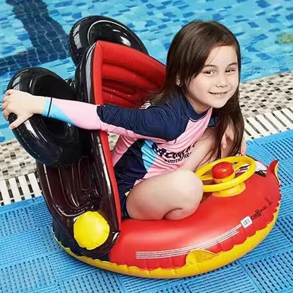 Infants Boat Swim Ring for Toddlers 4-48 Months Baby Swimming Pool Floats with Removable Sun Protection Canopy, Cute Inflatable Raft iceberg proclaim venus with Seat and Handle, No Flip Over Kids 