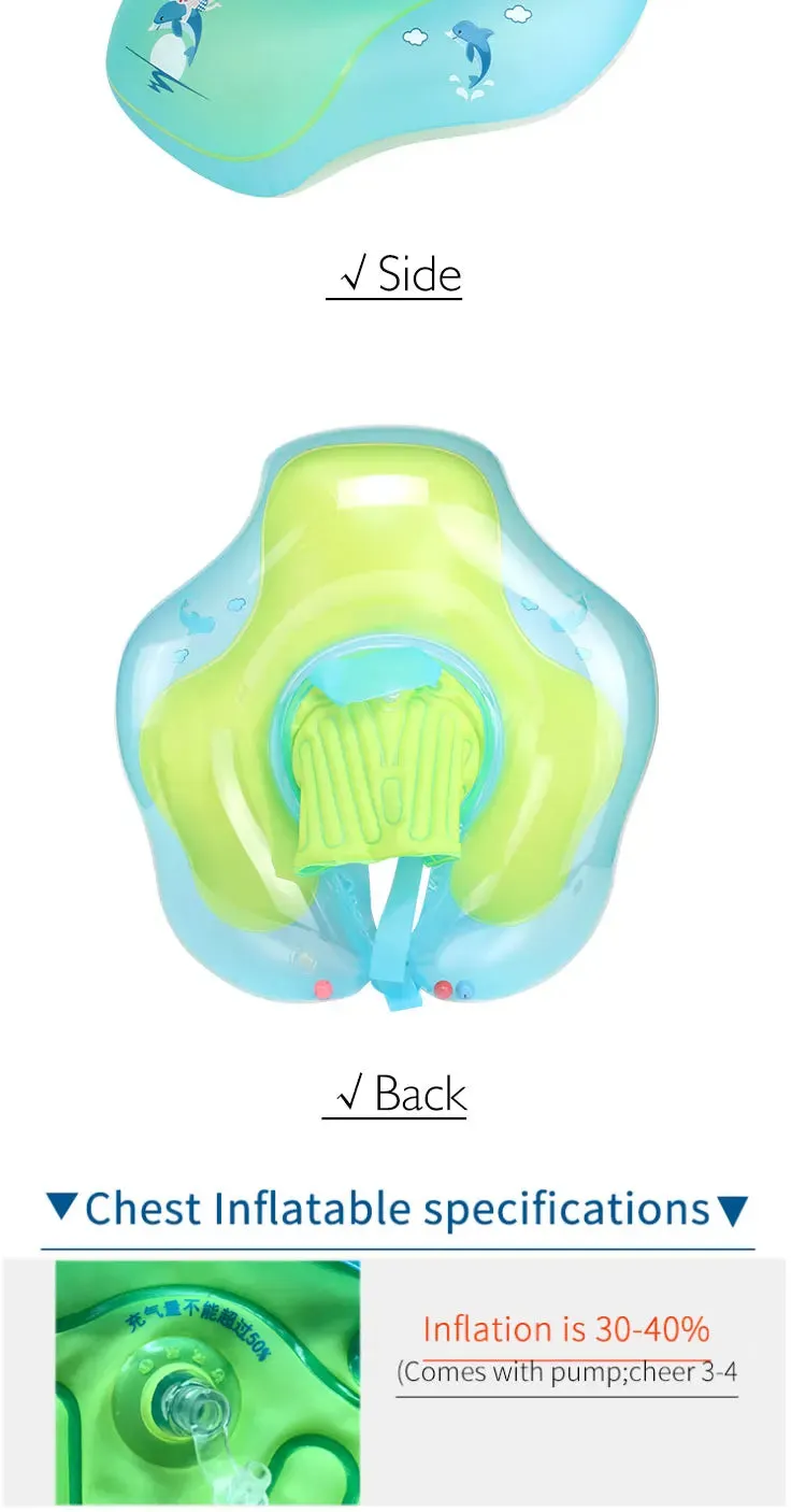 Inflatable Baby & Toddler Pool Float - Safe Circle Swim Ring with Splash Mat, Fun Water Toy for Bath Time or Pool Play