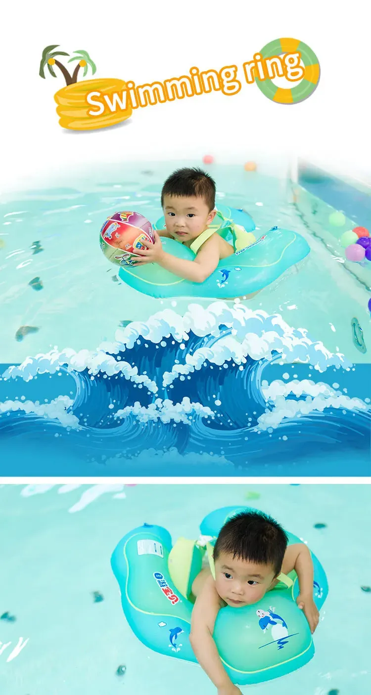 Inflatable Baby & Toddler Pool Float - Safe Circle Swim Ring with Splash Mat, Fun Water Toy for Bath Time or Pool Play