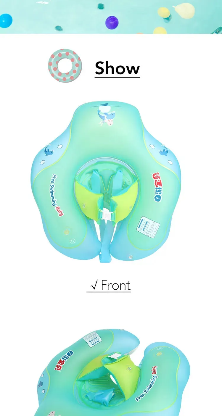 Inflatable Baby & Toddler Pool Float - Safe Circle Swim Ring with Splash Mat, Fun Water Toy for Bath Time or Pool Play