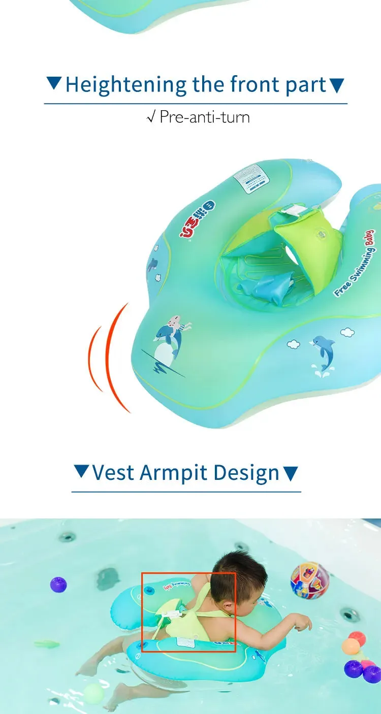 Inflatable Baby & Toddler Pool Float - Safe Circle Swim Ring with Splash Mat, Fun Water Toy for Bath Time or Pool Play