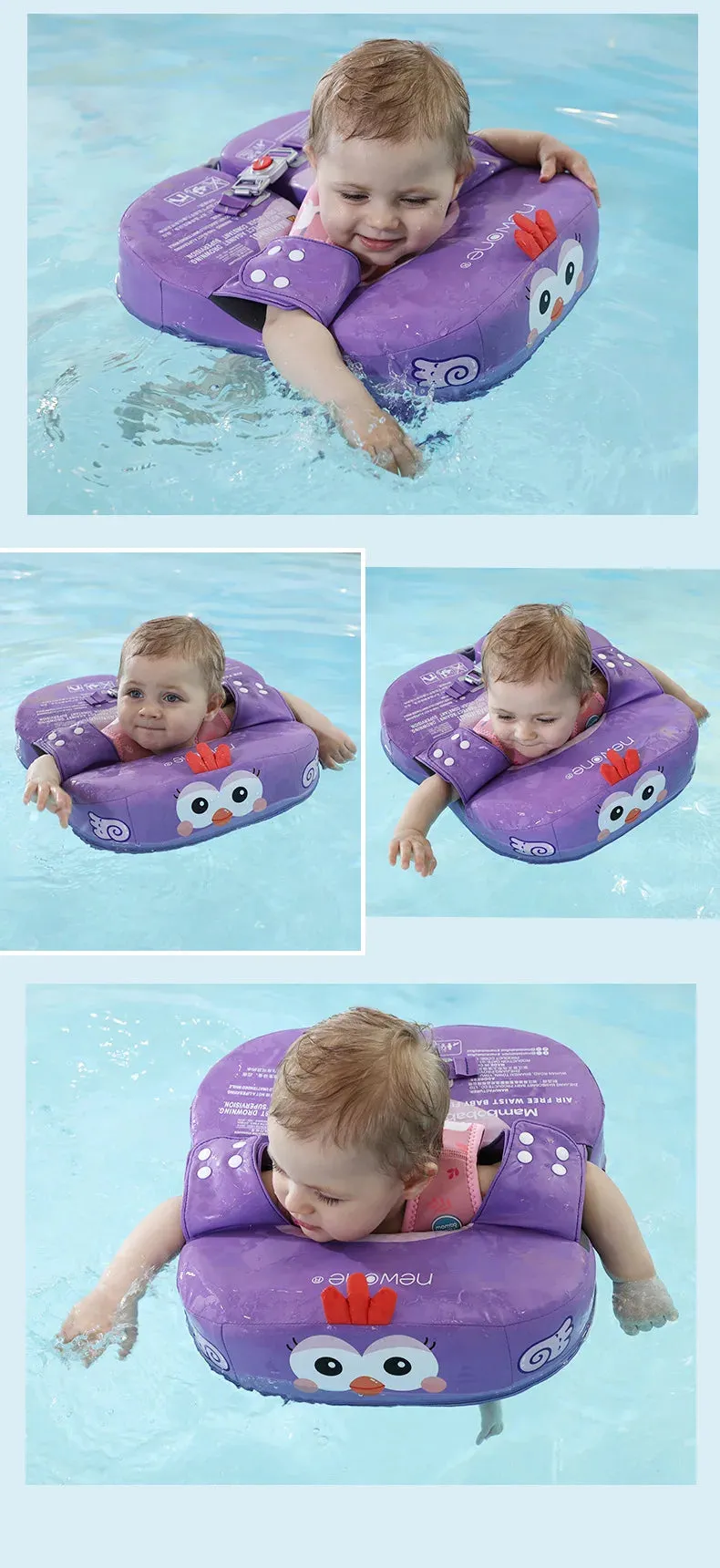 Inflatable Baby & Toddler Pool Float - Safe Swim Trainer with Fun Ring Design for Kids, Infants, Pools & Beach Playtime