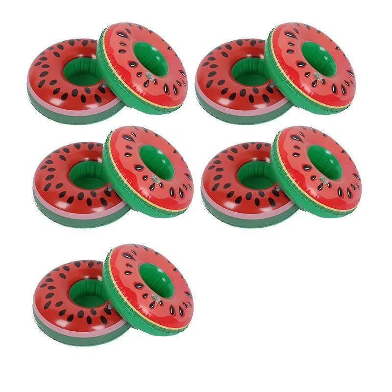 Inflatable Floating Drink Cup Can Beer Holder Swimming Pool Bath Beach Party 10PCS