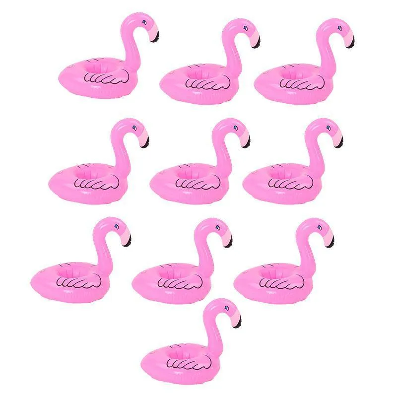 Inflatable Floating Drink Cup Can Beer Holder Swimming Pool Bath Beach Party 10PCS