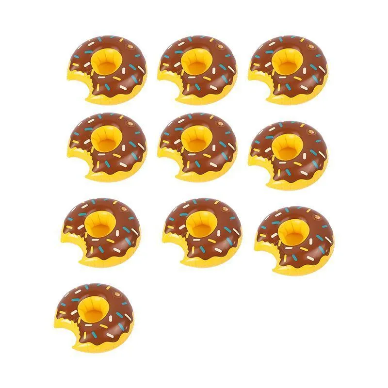 Inflatable Floating Drink Cup Can Beer Holder Swimming Pool Bath Beach Party 10PCS
