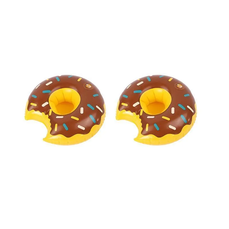 Inflatable Floating Drink Cup Can Beer Holder Swimming Pool Bath Beach Party 2PCS