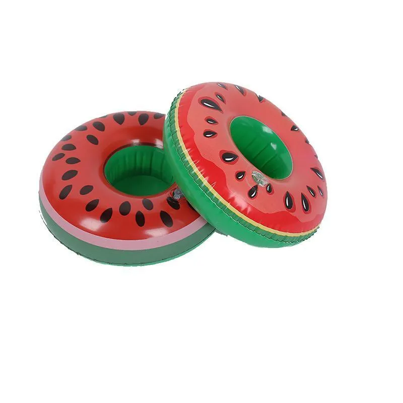 Inflatable Floating Drink Cup Can Beer Holder Swimming Pool Bath Beach Party 2PCS