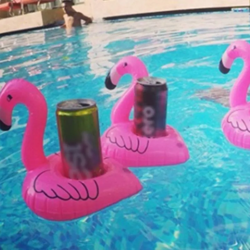 Inflatable Floating Drink Cup Can Beer Holder Swimming Pool Bath Beach Party 2PCS