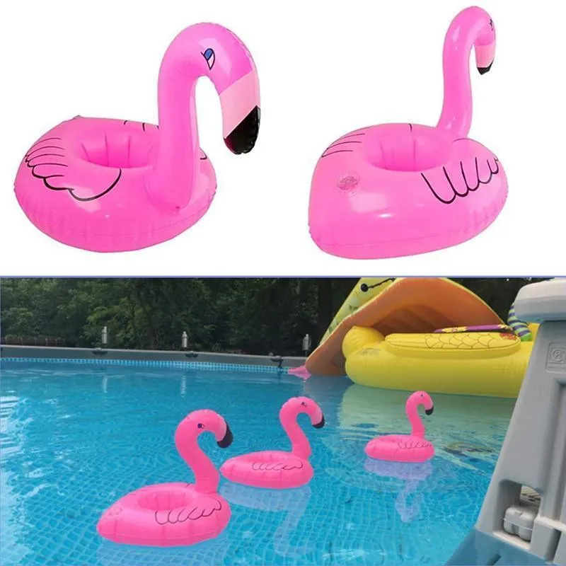 Inflatable Floating Drink Cup Can Beer Holder Swimming Pool Bath Beach Party 2PCS