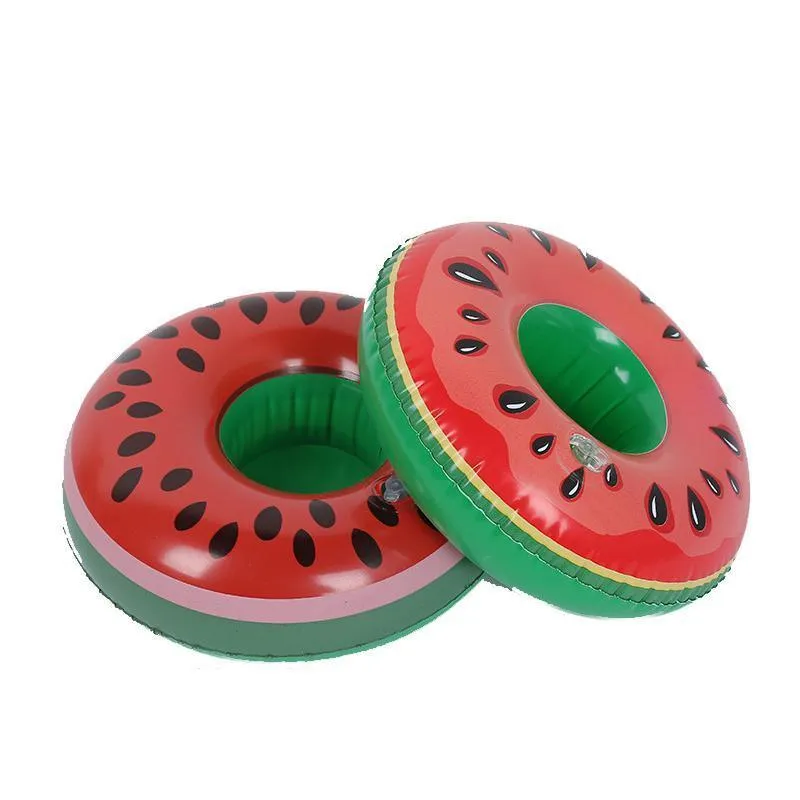 Inflatable Floating Drink Cup Can Beer Holder Swimming Pool Bath Beach Party 2PCS