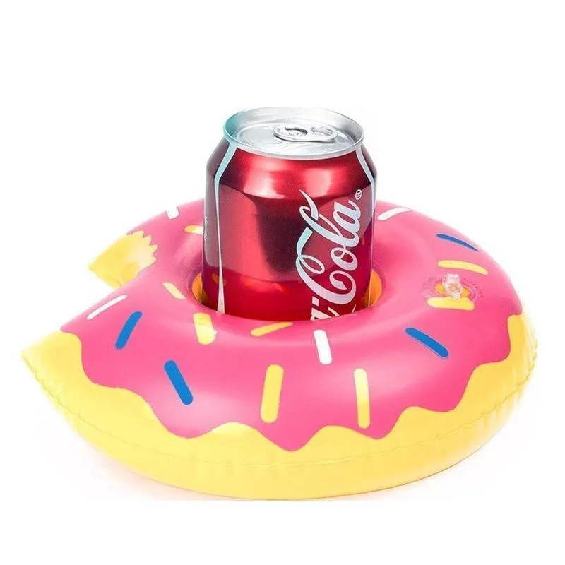 Inflatable Floating Drink Cup Can Beer Holder Swimming Pool Bath Beach Party 2PCS