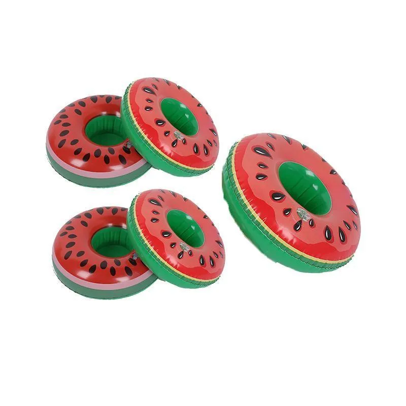 Inflatable Floating Drink Cup Can Beer Holder Swimming Pool Bath Beach Party 5PCS