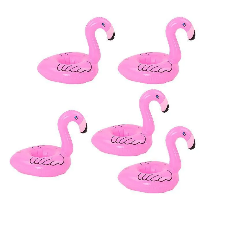 Inflatable Floating Drink Cup Can Beer Holder Swimming Pool Bath Beach Party 5PCS