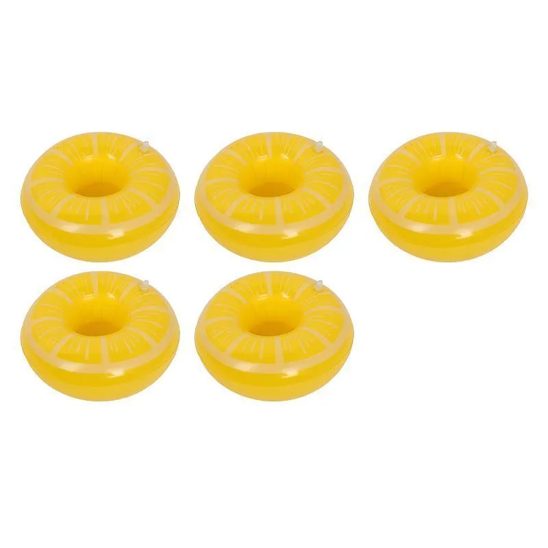Inflatable Floating Drink Cup Can Beer Holder Swimming Pool Bath Beach Party 5PCS