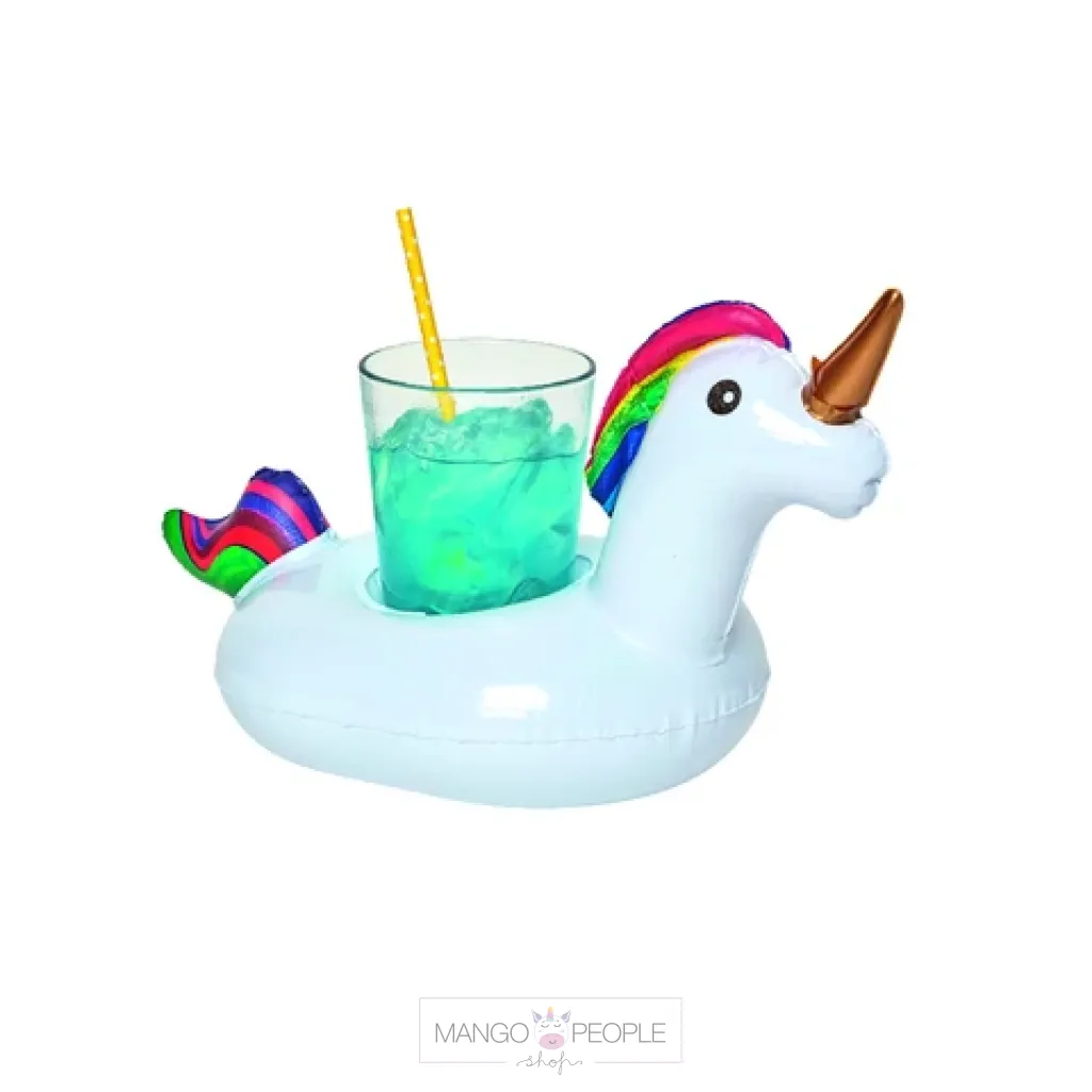 INFLATABLE UNICORN POOL BEACH DRINK CUP HOLDER FLOAT