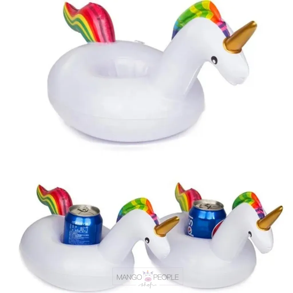 INFLATABLE UNICORN POOL BEACH DRINK CUP HOLDER FLOAT