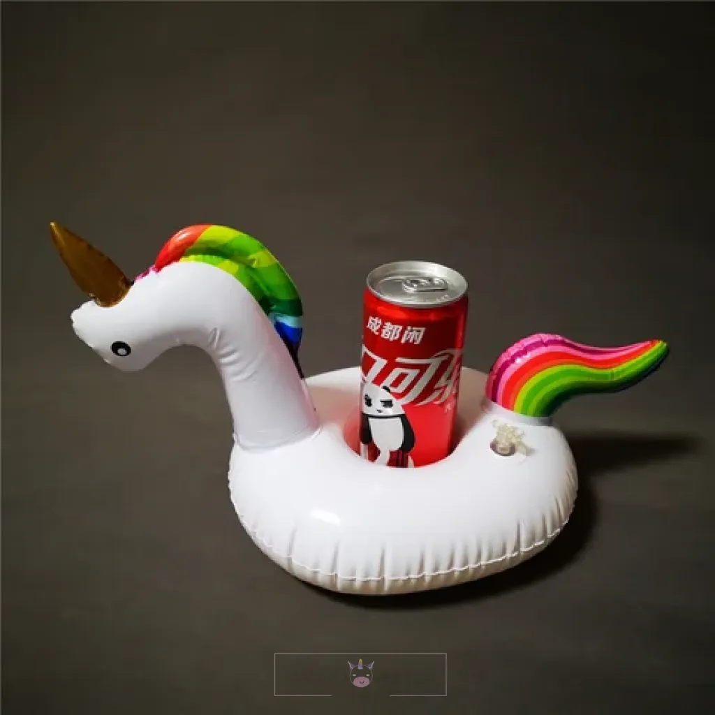 INFLATABLE UNICORN POOL BEACH DRINK CUP HOLDER FLOAT
