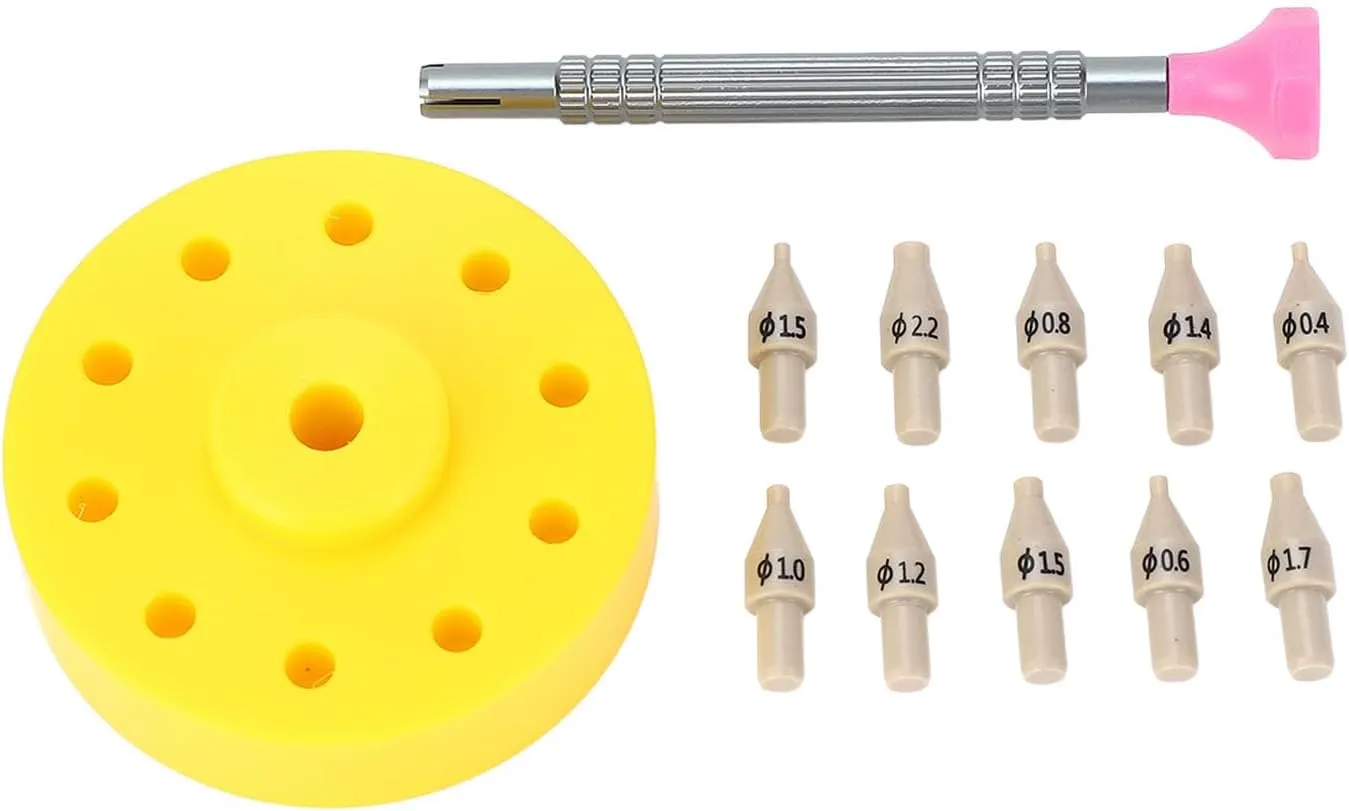 Installation and Repair Watch Hand Setter Tool Kit with 10 unsuccessful village Replacement Tips, Stainless Steel and Plastic Construction for Accurate Watch Hand 
