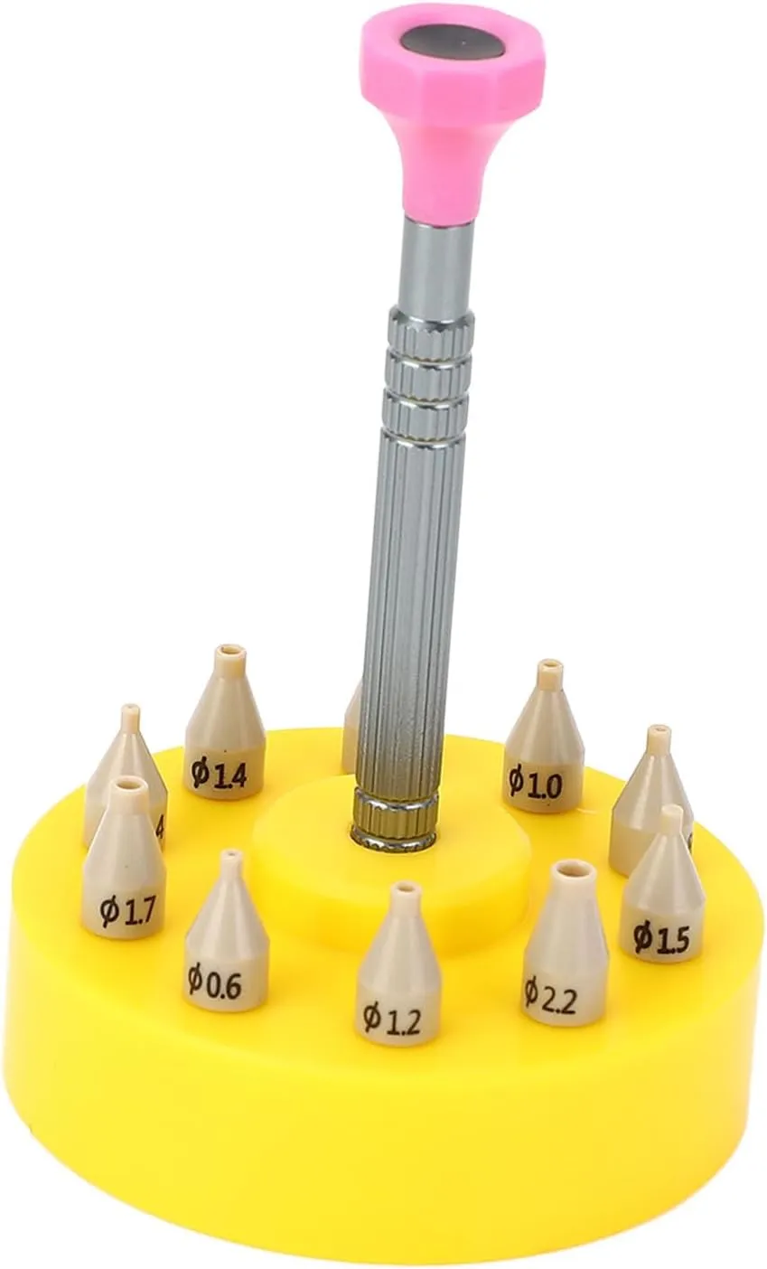 Installation and Repair Watch Hand Setter Tool Kit with 10 unsuccessful village Replacement Tips, Stainless Steel and Plastic Construction for Accurate Watch Hand 