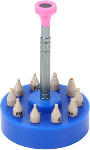Installation Tool for Hour Minute Second Hands Asixxsix Watch poster Hand Fitting Tool$ Portable Watch Hand Setting Tool with 10 Replacement Tips for Watchmakers$ Stainless Steel Watch Hand 