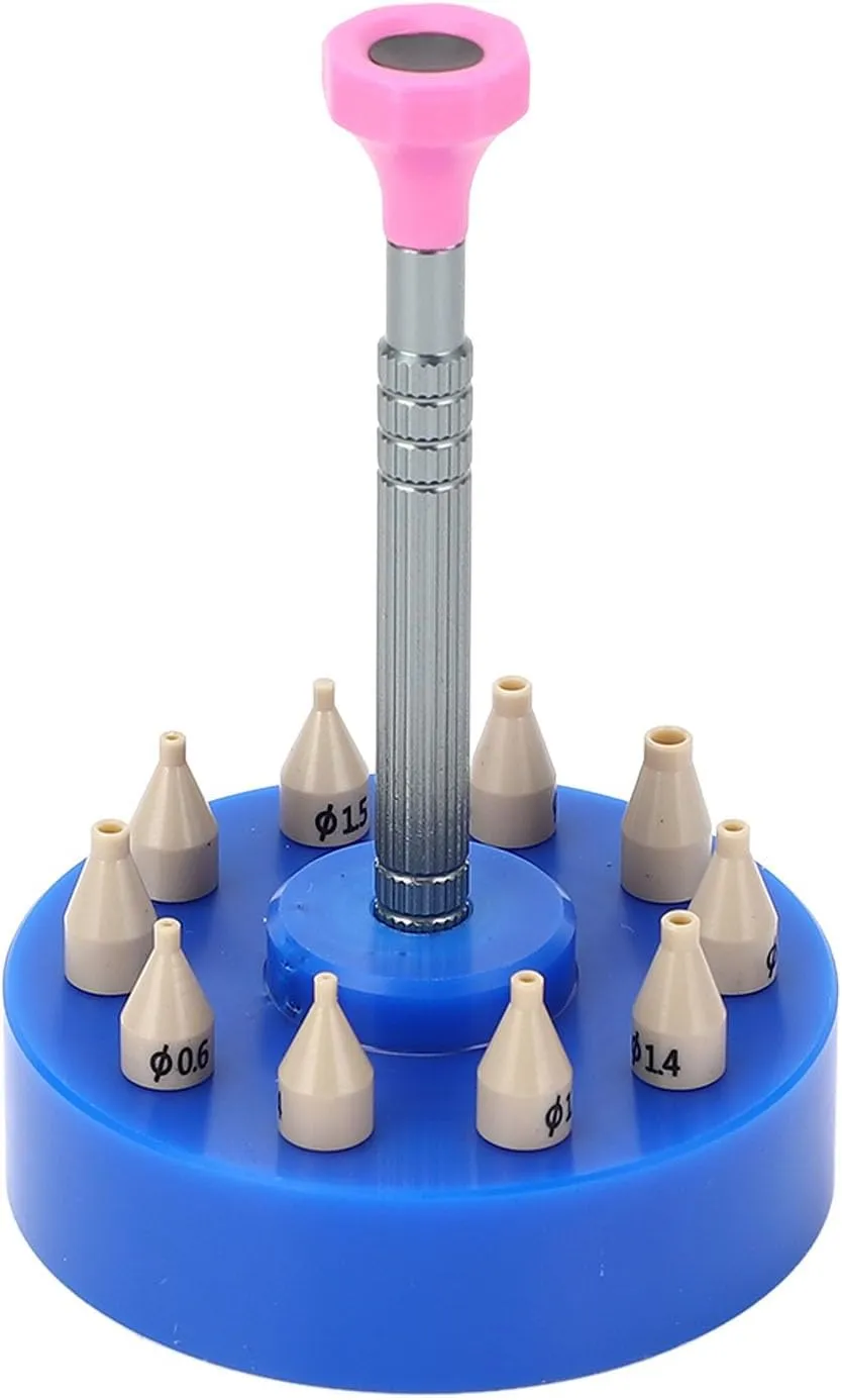 Installation Tool for Hour Minute Second Hands Asixxsix Watch poster Hand Fitting Tool$ Portable Watch Hand Setting Tool with 10 Replacement Tips for Watchmakers$ Stainless Steel Watch Hand 