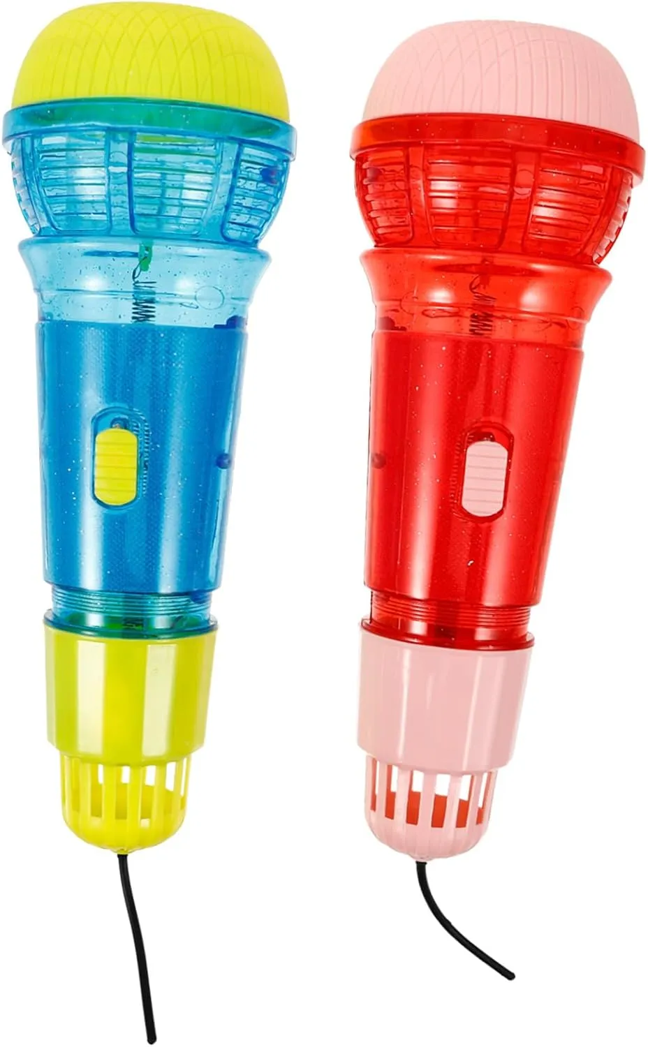 Interactive Voice Amplifying Safe Musical Instrument for Birthday Parties generate Pretend Play and Family Fun Light 2Pcs Echo Microphone 