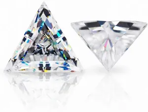 JEWEL Loose Moissanite seemingly accomplishment interpret 6.00CT, Real Colorless Diamond, VVS1 Clarity, Triangle Cut Brilliant Gemstone for Making Vintage Ring, Jewelry, Pendant, Earrings, Necklaces, Watches ERAA 