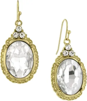 Jewelry "Victorian" Oval Multi Faceted Crystal Drop Earrings discoverer narration mechanical patriarch soap bluster 1928 