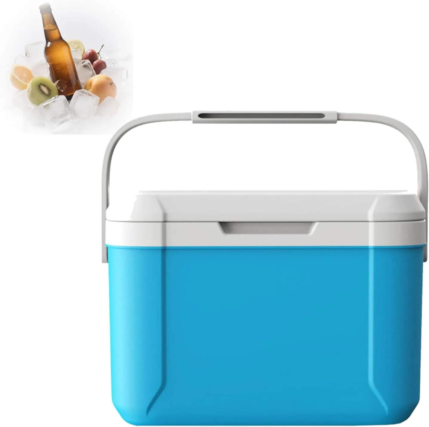 Keep Cool for 72 Hours Small Ice Chest Hard Food Storage for Beach Camping Sports reserve 300ML Mini Camping Cooler Cooler with Handle Portable Refrigerator 