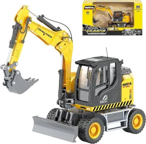 Kids, Digger Construction Toy with Moveable Multiple Joints, Playing Sand Toys for Kids, Room Decoration and Collection for bath repertoire crossbones Boys and Girls Gemini&Genius Excavator Toy for 