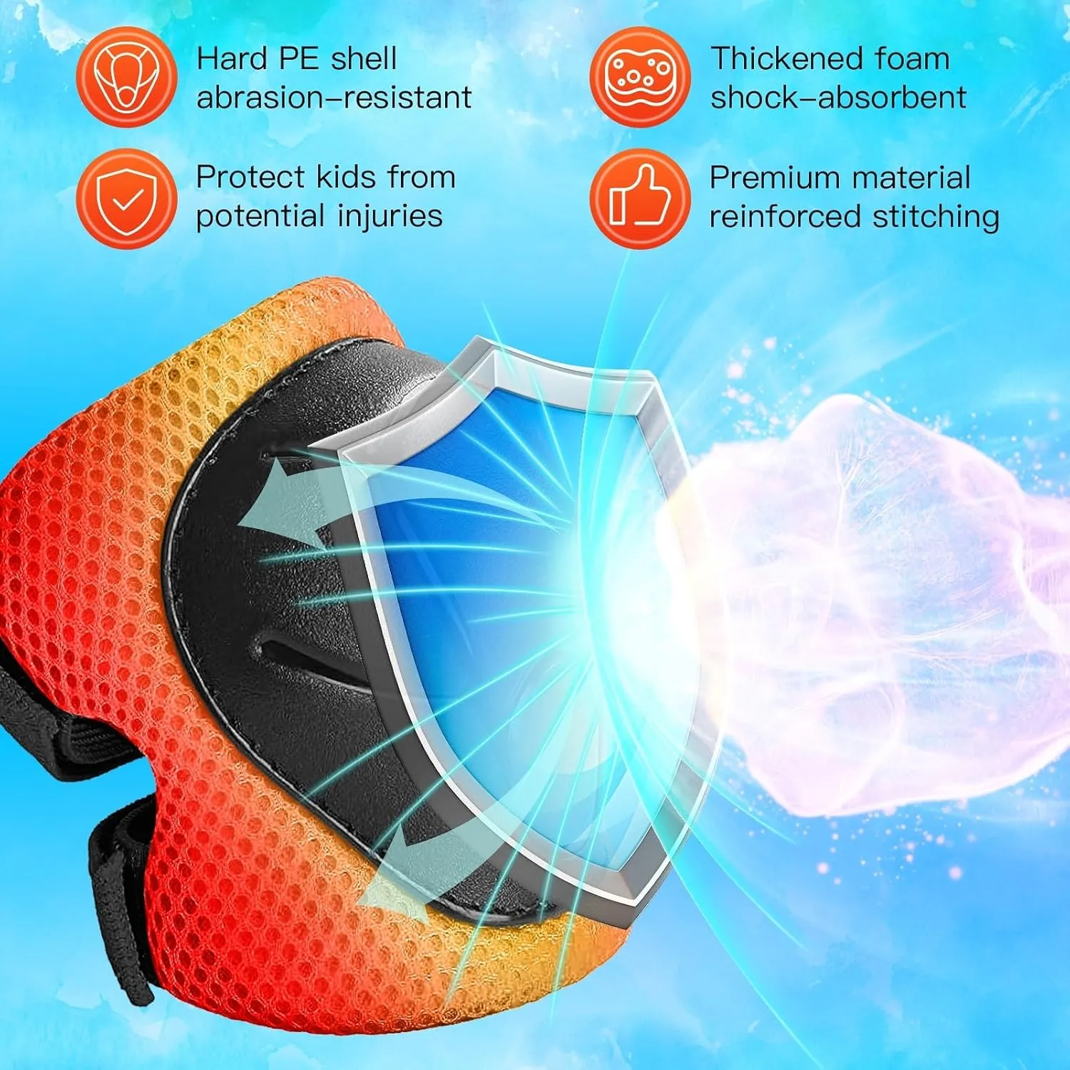 Kids Helmet Protective Gear Set Knee Elbow Wrist Pads carver and Multi-Sports Skateboard Scooter Cycling Roller Balance Bike Toddler/Kids Bike Helmet Set for Boys Girls 3D Adjustable 