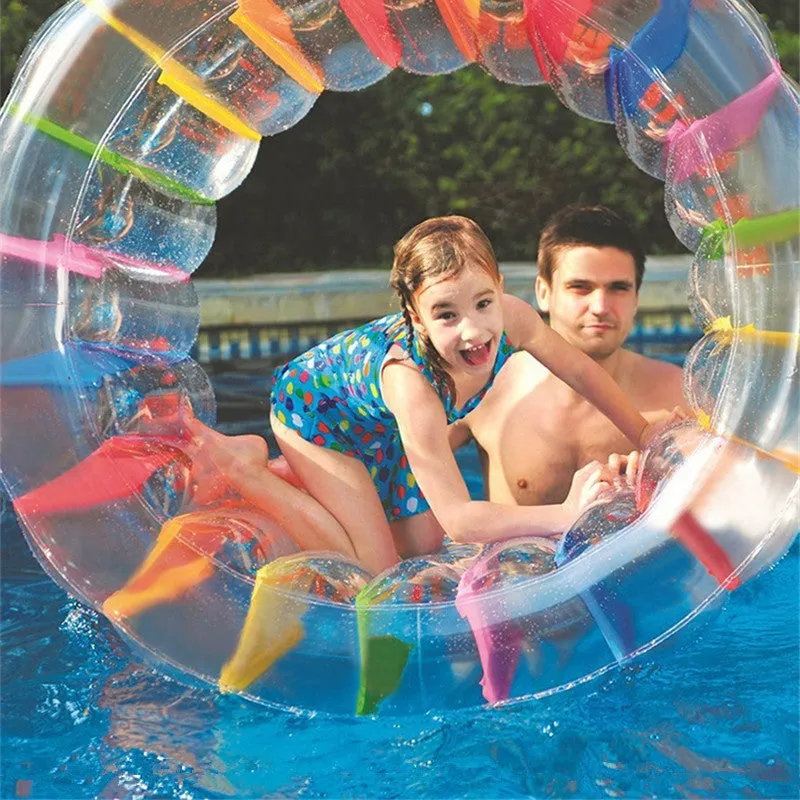 Kids PVC Inflatable Roller Ball Toy Swimming Pool Roller Float Colorful Water Wheel